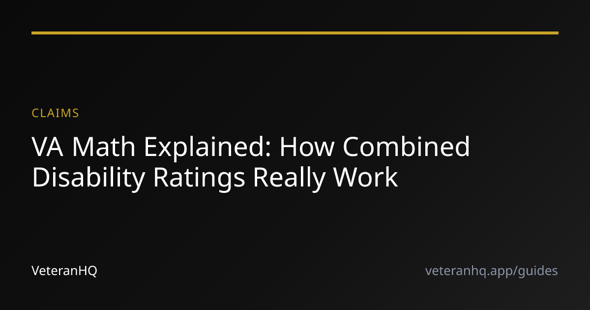 VA Math Explained: How Combined Ratings Work | VeteranHQ