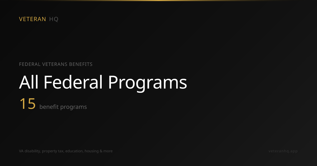Federal Veterans Benefits | VeteranHQ